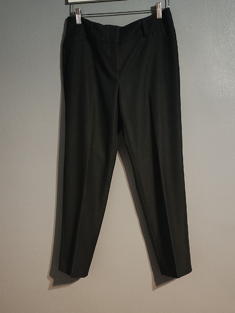 Larry Levine Petite Stretch Women's Navy Blue Classic Tailored Trousers
